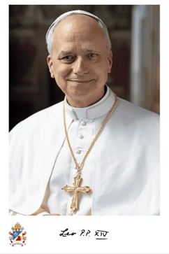 Produto - Papa Leão XIV - Estampa tamanho grande 29,5 x 42 cm - Modelo 1